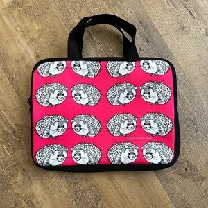 NWT 12” iPad Bag - Pink Hedgehogs